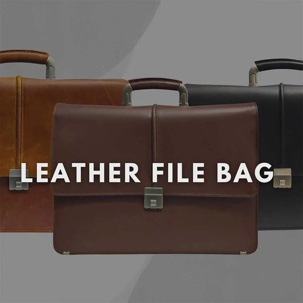 LEATHER FILE BAGS